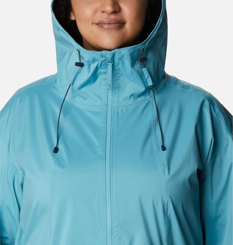 Jachete Shell Columbia Weekend Adventure Long Dama Turcoaz | Plus Size TP7MZ8091